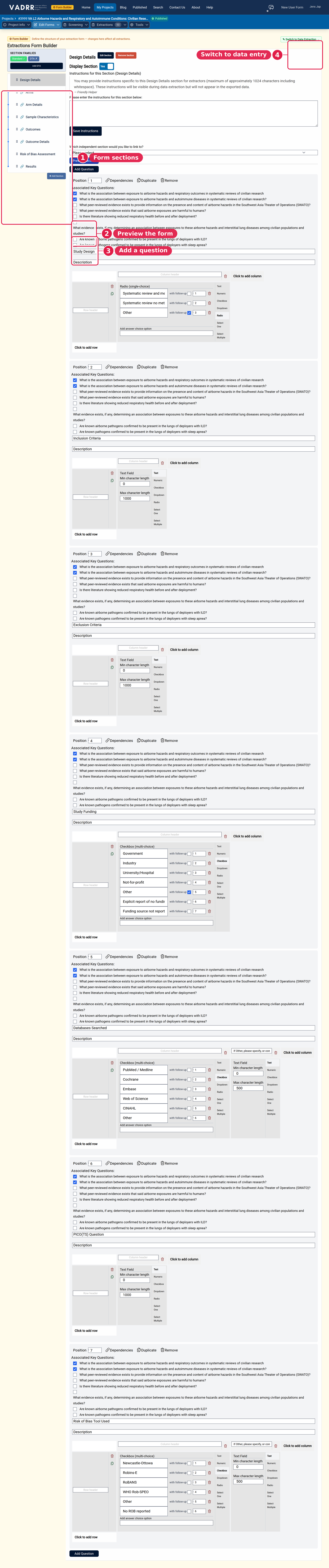 The Extractions Form Builder